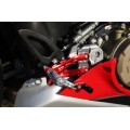 CNC Racing PRAMAC RACING LIMITED EDITION RPS Adjustable Rearset for the Ducati Panigale V4 / S / R - with Carbon Heel guard